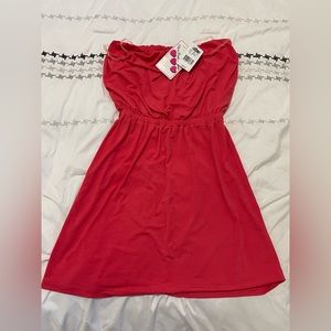 Hot Pink Strapless Dress
